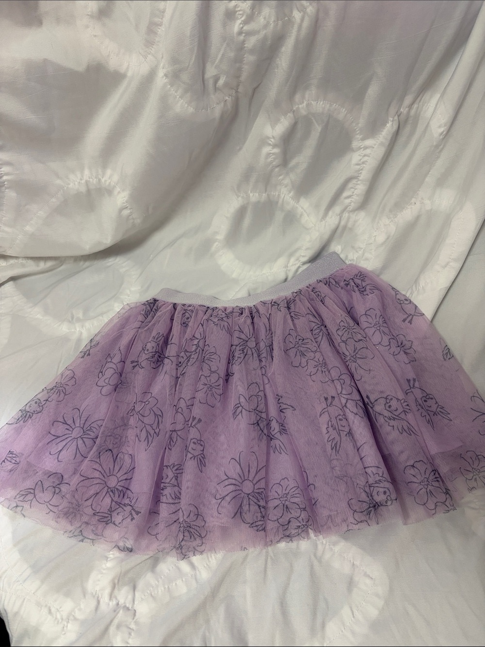 Disney Lavender Floral Tulle Skater Skirt